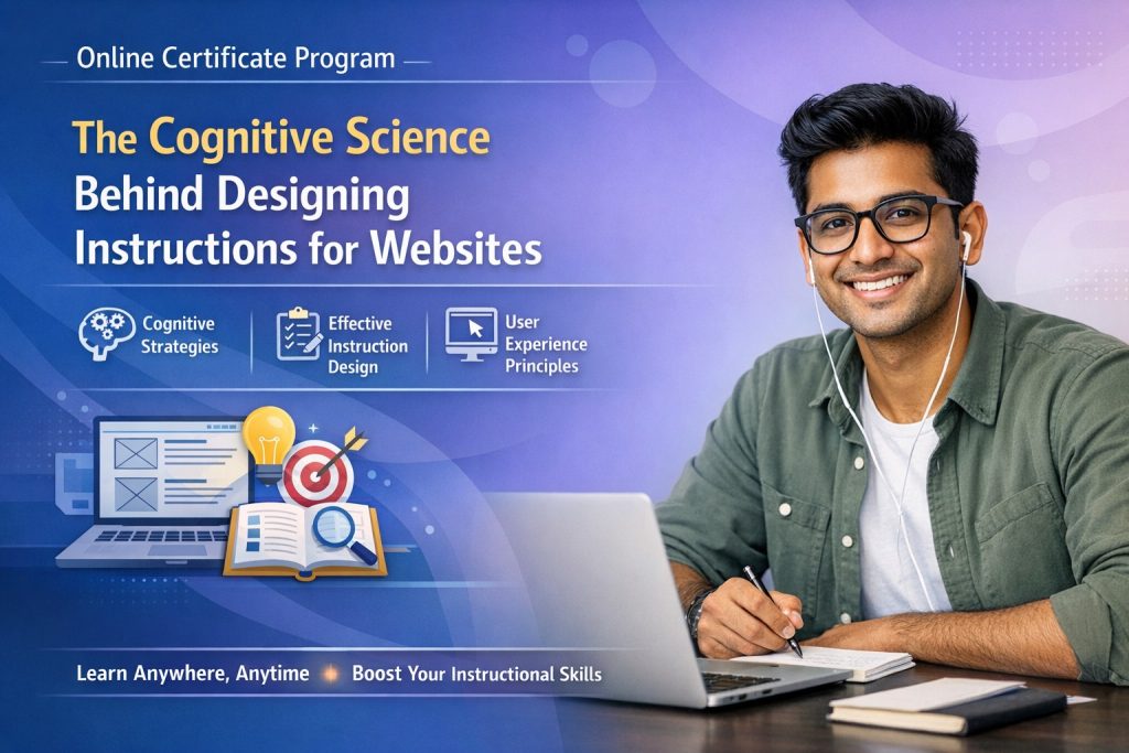 ONLINE CERTIFICATE PROGRAM IN THE COGNITIVE SCIENCE BEHIND DESIGNING INSTRUCTIONS